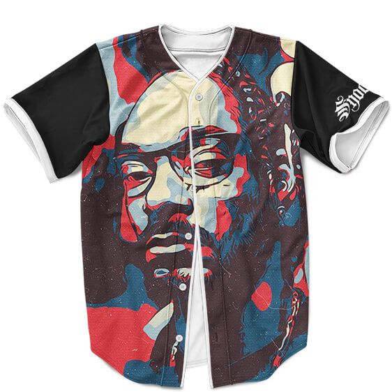 abstract red snoop doggy dogg face design baseball jersey 5ace9