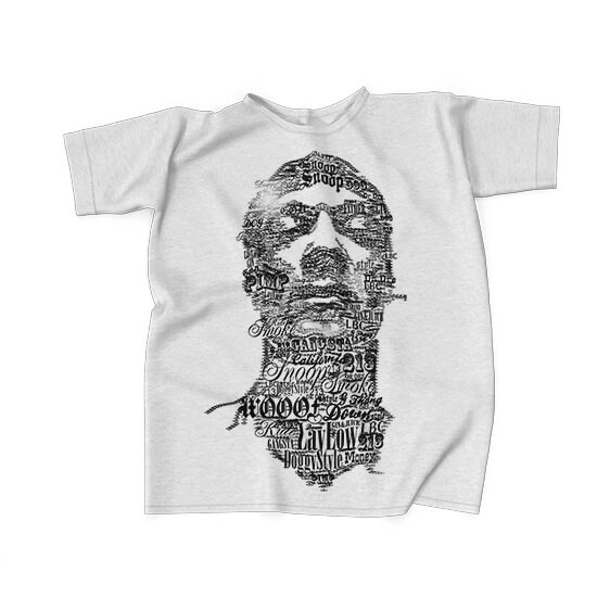 snoop dogg tattoo typography art white tees 366in