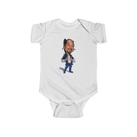 Amazing Caricature Snoop Dogg Portrait Cool Baby Bodysuit