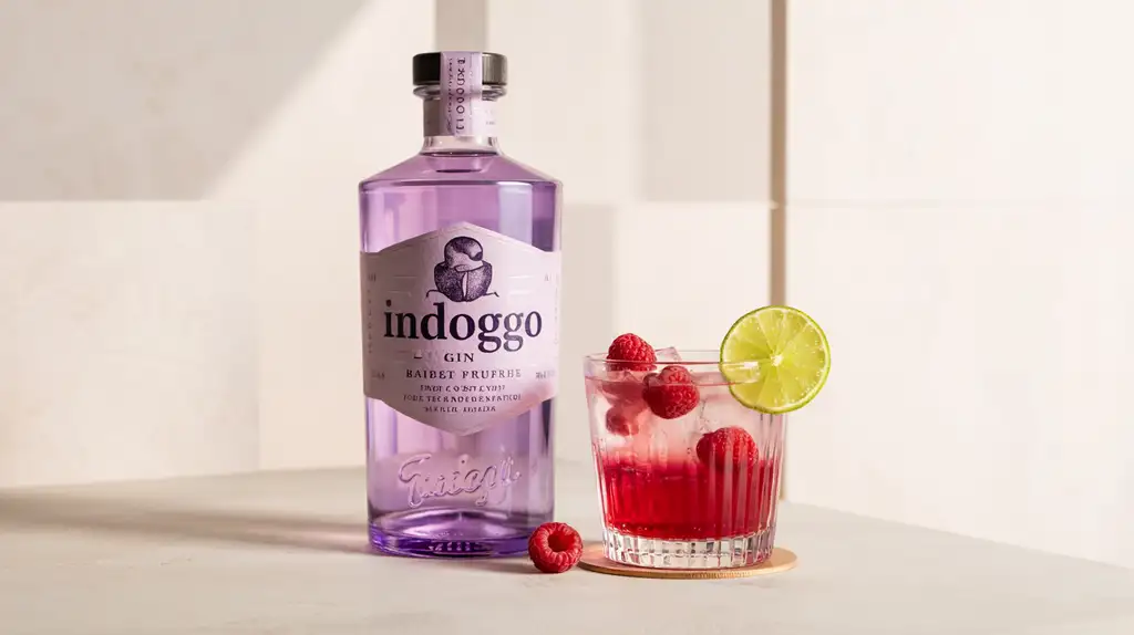 INDOGGO Gin – Snoop’s premium strawberry-infused spirit INDOGGO Gin bottle with signature Snoop Dogg branding and cocktail being poured