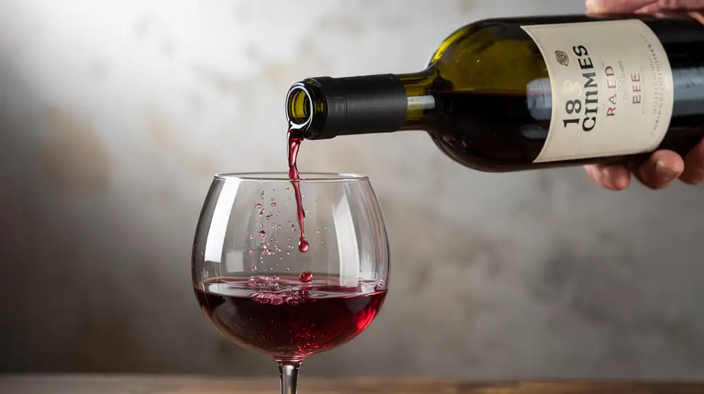 Cali Red’s deep ruby color showcases its rich character Snoop Dogg Cali Red wine being poured into a glass