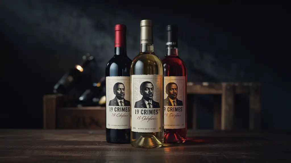 The complete lineup of Snoop Dogg’s 19 Crimes wine bottles Collection of Snoop Dogg 19 Crimes wine bottles featuring Cali Red, Cali Rosé, and Cali Gold