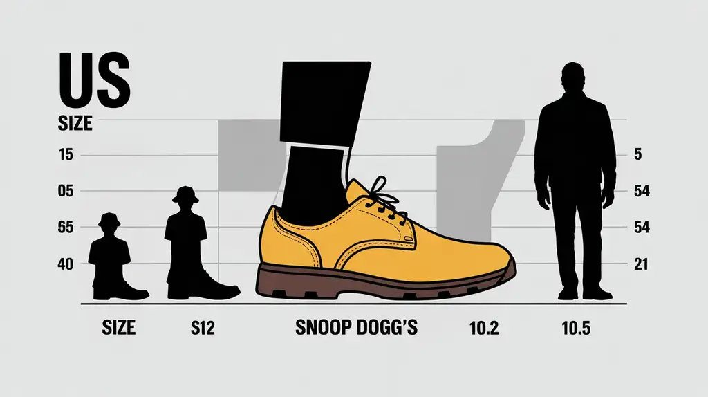 How Snoop Dogg’s size 12 compares to typical men’s shoe sizes Comparison of Snoop Dogg's shoe size with average sizes