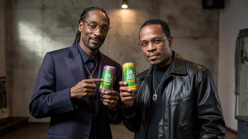 Hip-hop legends unite for premium ready-to-drink cocktails Snoop Dogg and Dr. Dre with their Gin & Juice cocktail products