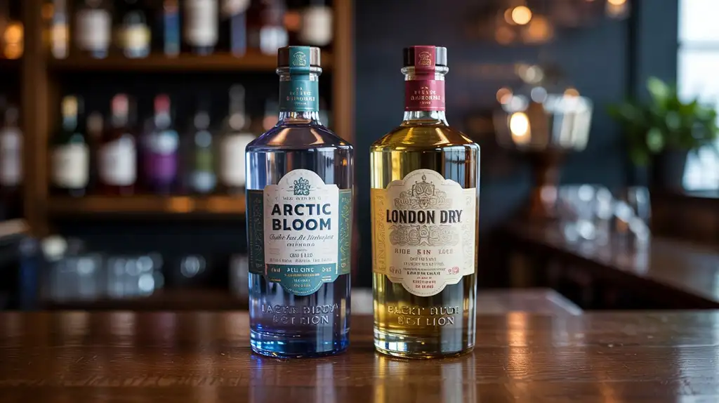 INDOGGO (left) and Still G.I.N. (right) highlight different approaches to contemporary gin INDOGGO and Still G.I.N. bottles side by side with distinguishing features