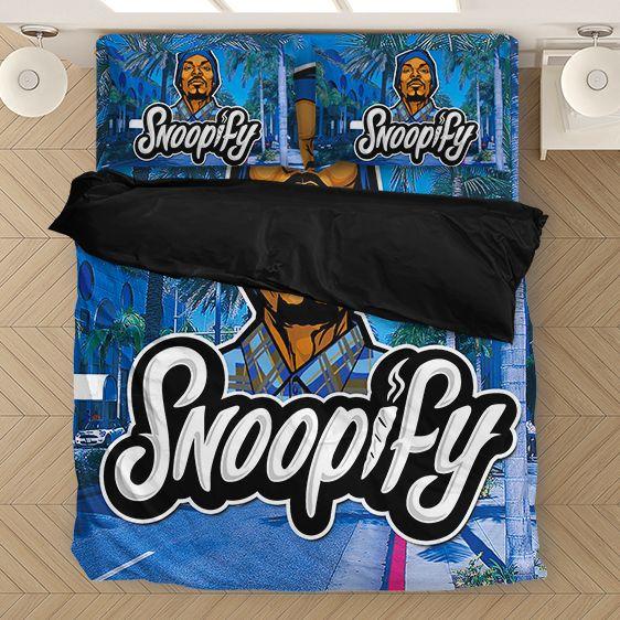 Trippy Geometric Face Portrait Snoop Dogg Bedclothes