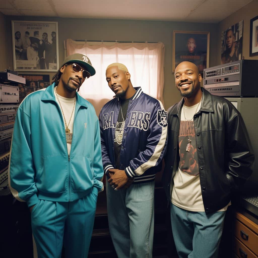 Snoop Dogg with Warren G and Nate Dogg as 213 group