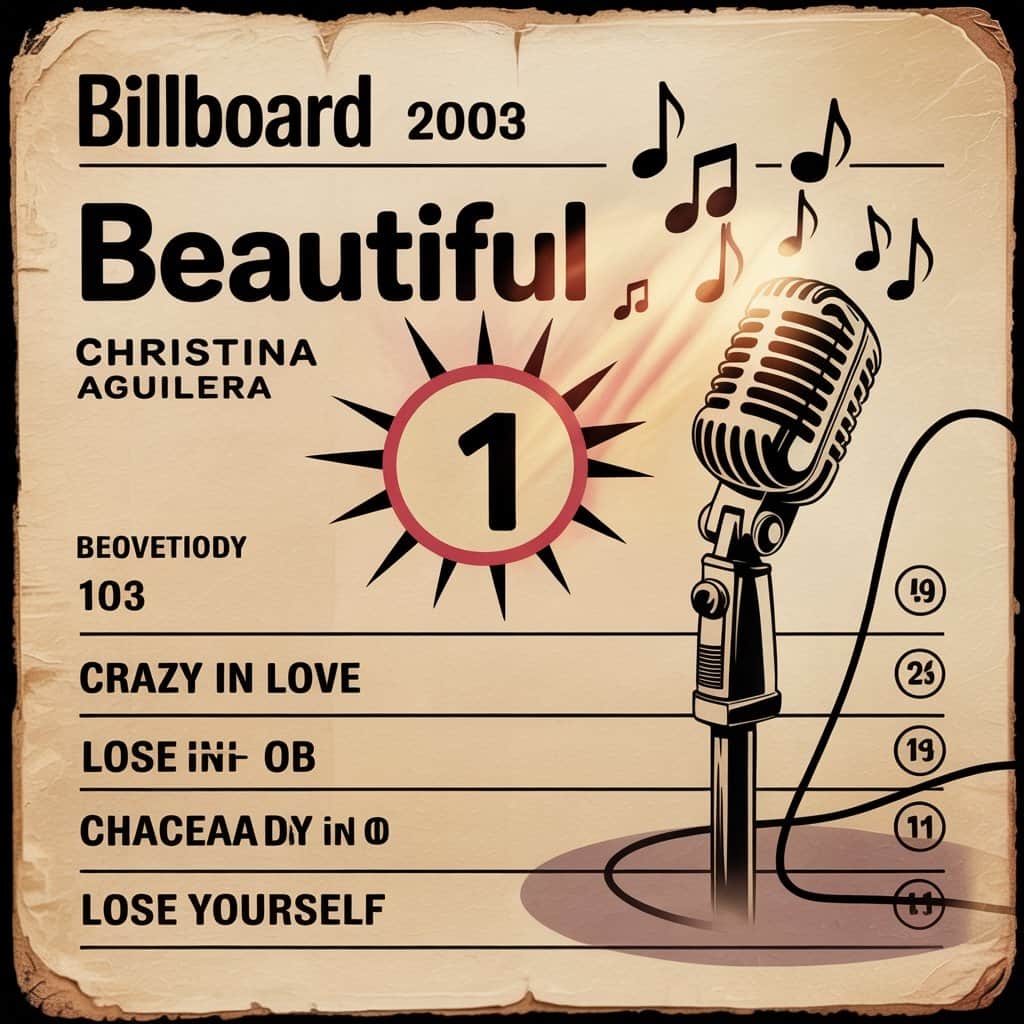“Beautiful” peaked at #6 on the Billboard Hot 100 Billboard chart showing "Beautiful" at #6