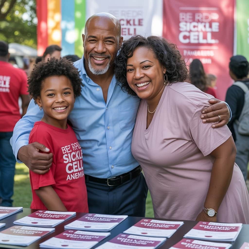 The Broadus family has used their platform to raise awareness about various health conditions The Broadus family participating in health awareness initiatives