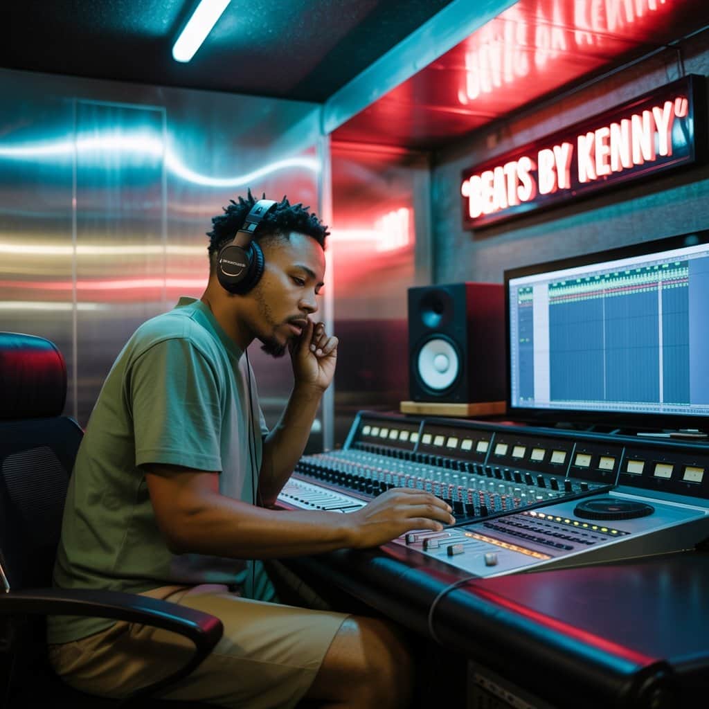 Snoop Dogg’s eldest son Cordé pursuing his music career as “Kalvin Love” Cordé Broadus recording music in a professional studio