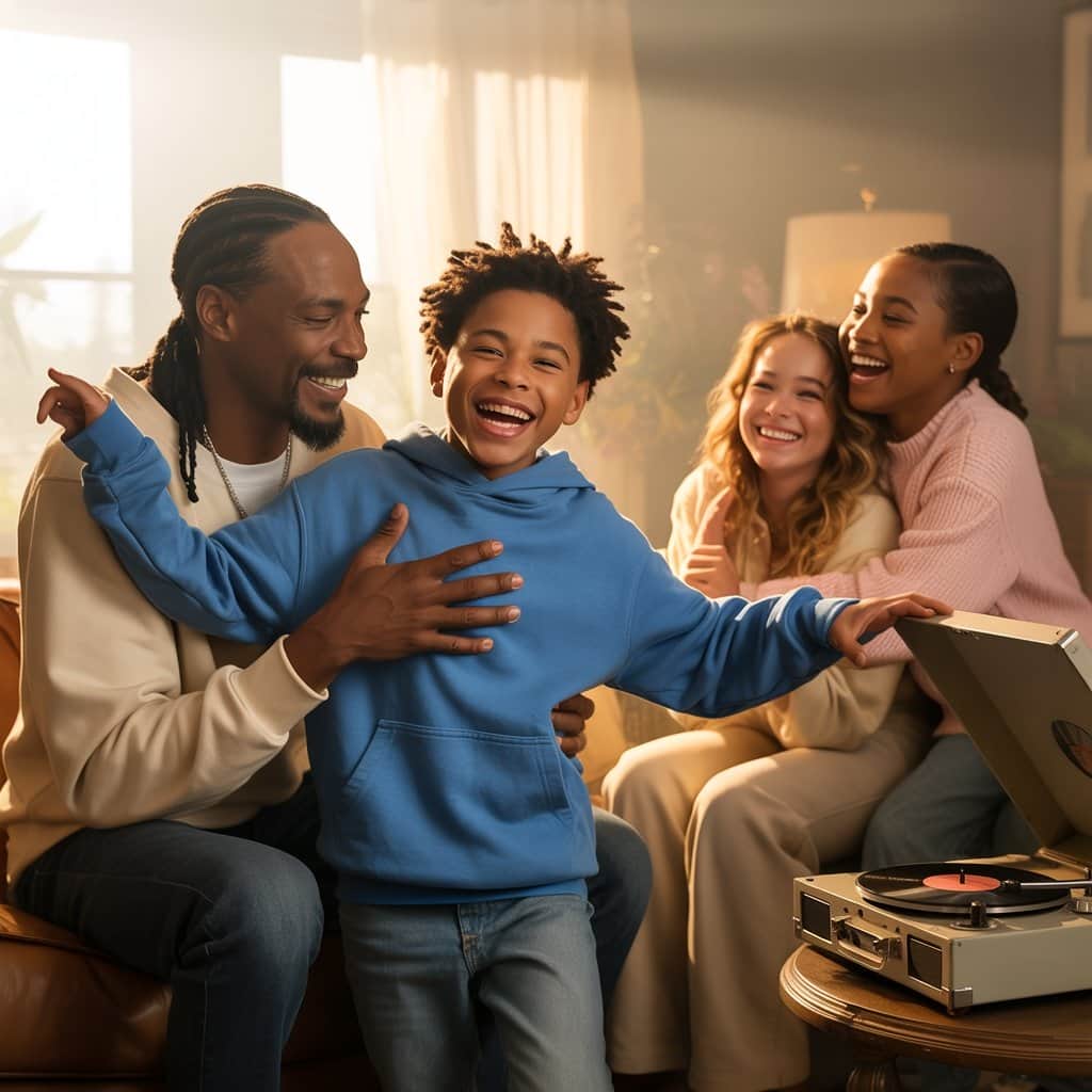 Young Cordell Broadus with the Broadus family
