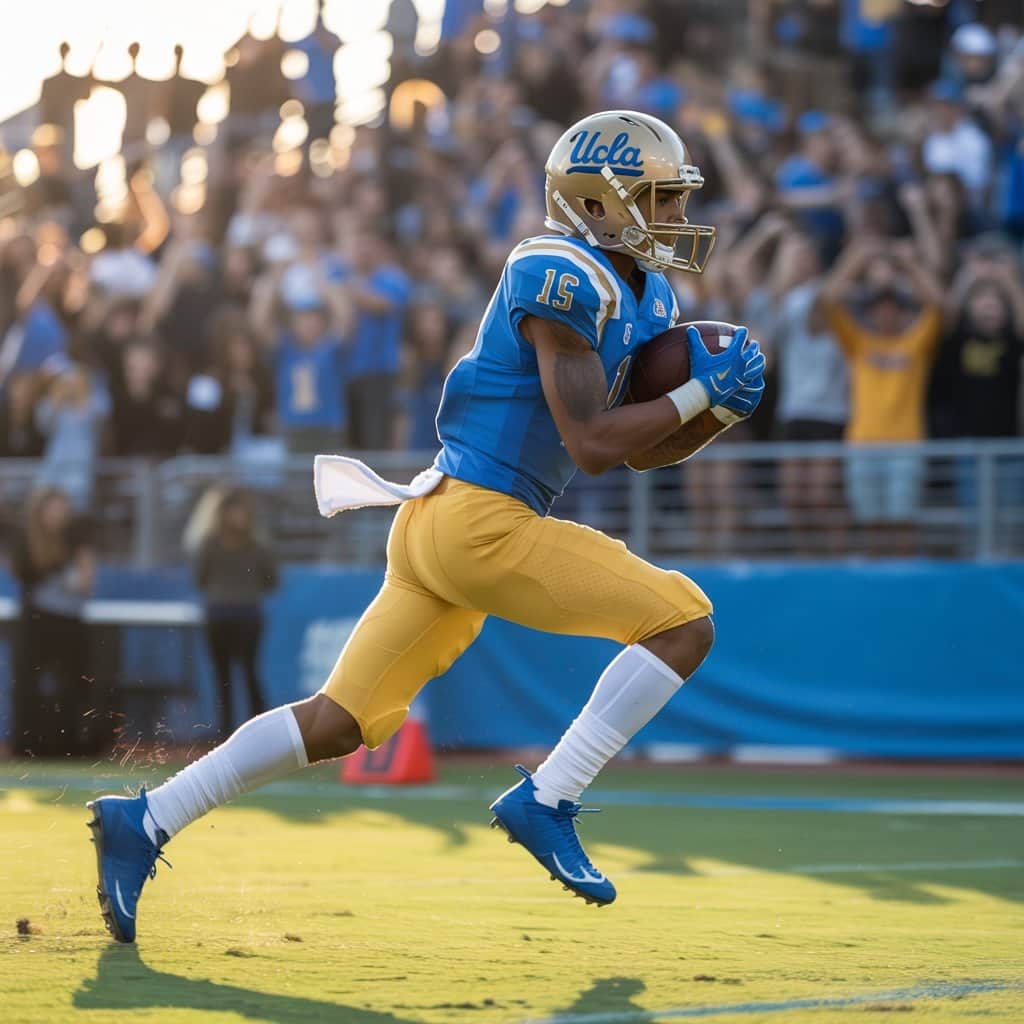 Cordell’s football career at UCLA before pursuing creative interests Cordell Broadus in UCLA football uniform