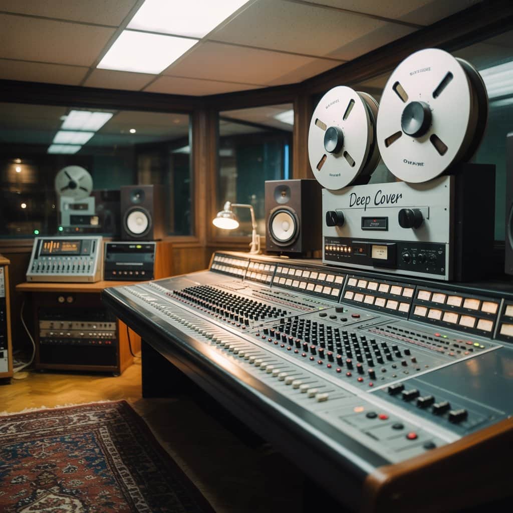 Recording session for Deep Cover showing studio equipment