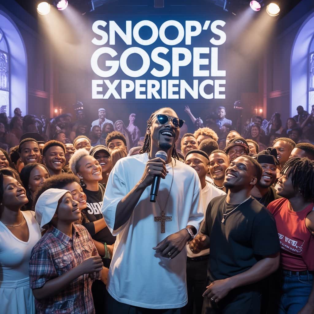Gospel and hip-hop audiences unite through Snoop’s spiritual music Mixed audience of gospel and hip-hop fans at a Snoop Dogg performance