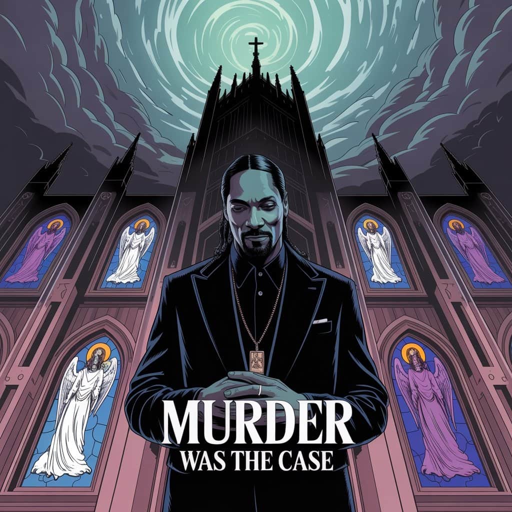 The iconic artwork for Snoop Dogg’s “Murder Was The Case” single, released in 1994 Snoop Dogg's Murder Was The Case single cover art