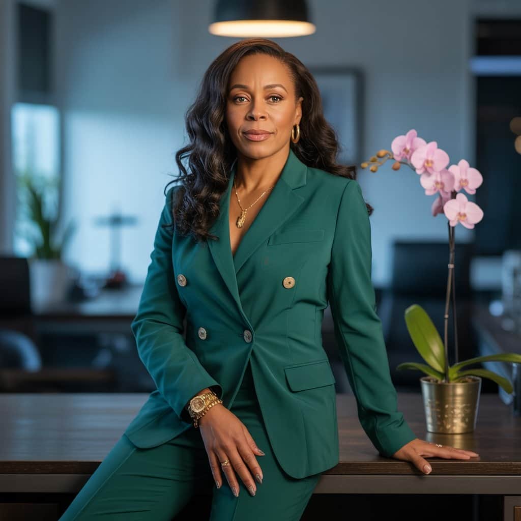 Shante Broadus: businesswoman, mother, and the heart of an enduring love story Professional portrait of Shante Broadus representing her lasting impact