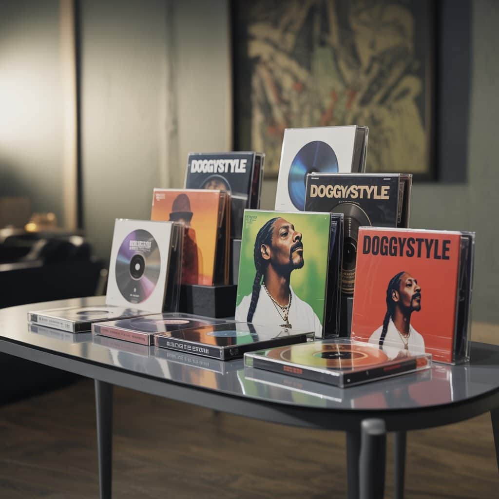From classic vinyl to limited editions: Essential Snoop Dogg albums for collectors Collection of physical Snoop Dogg albums including vinyl records and CDs