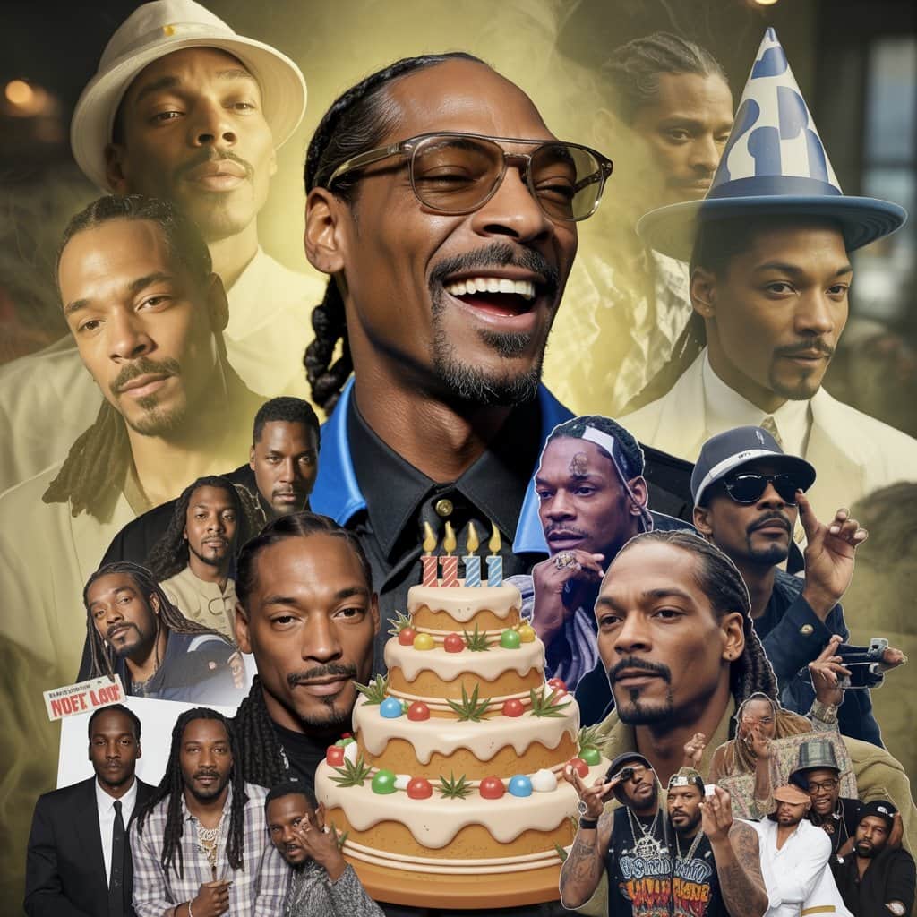 The legendary rapper’s journey through five decades of life and music Snoop Dogg celebrating his birthday with timeline showing key ages and milestones