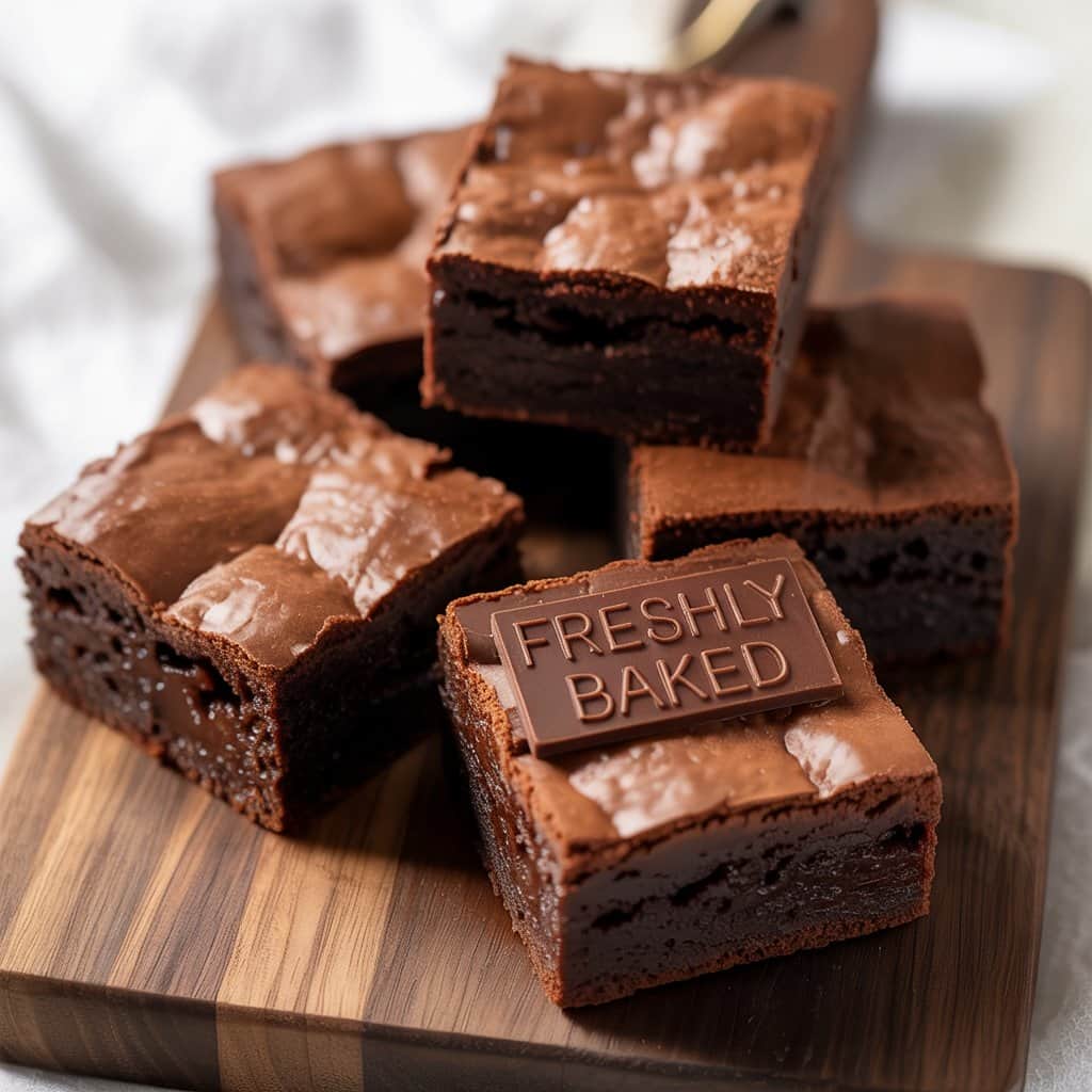 Snoop Dogg's famous Bow Wow brownies cut into squares showing fudgy texture