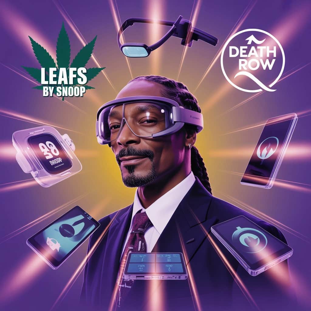From cannabis to tech investments – Snoop’s business portfolio Collage showing Snoop Dogg's various business ventures and partnerships