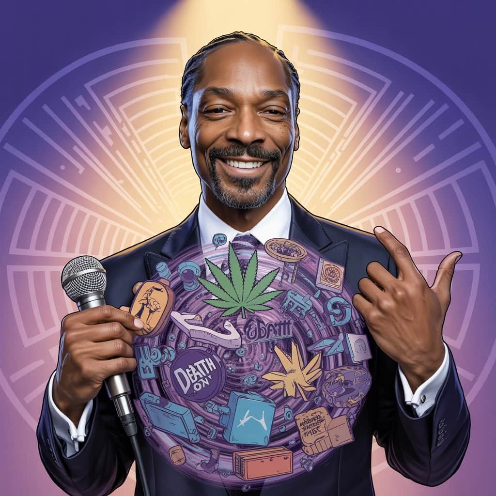 Snoop Dogg’s business empire spans music, cannabis, and technology Collage showing Snoop Dogg's various business ventures including Death Row Records and cannabis products