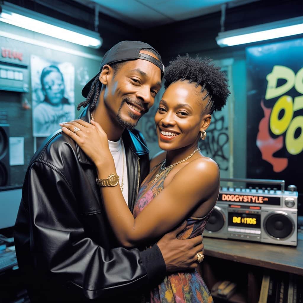 Young Snoop Dogg and Shante during his early music career