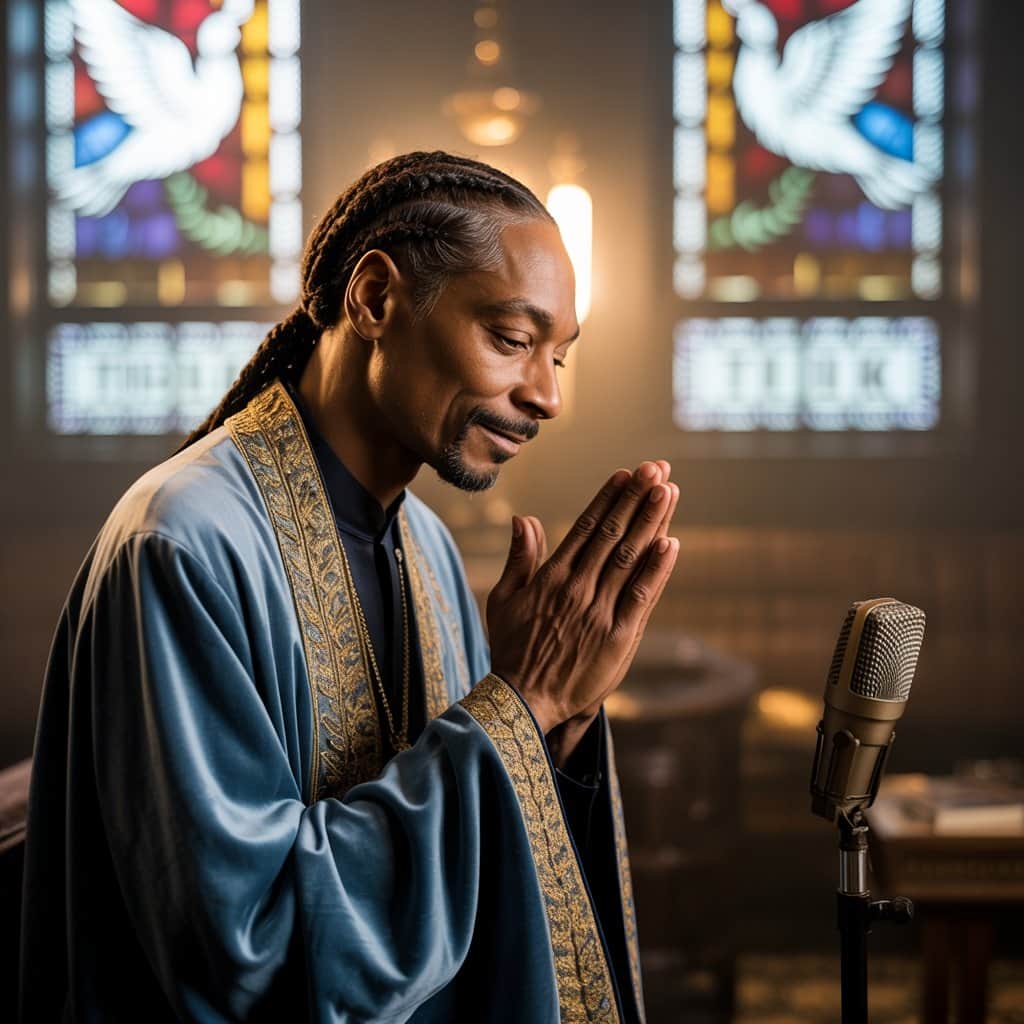 Snoop Dogg explores his faith with “Dear God” and “Dear Jesus” – his first gospel releases of 2025 Snoop Dogg in a contemplative pose with spiritual imagery and soft golden lighting