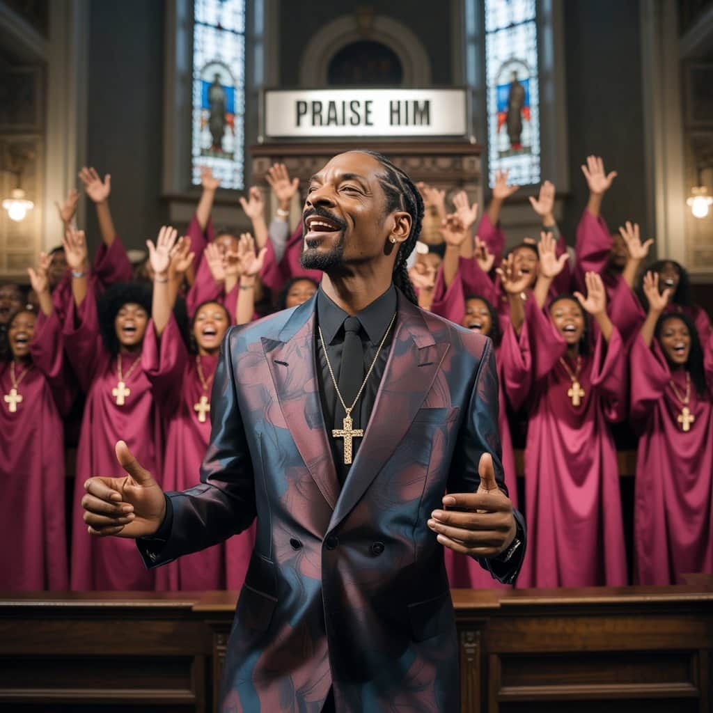 From gangsta rap to gospel – Snoop’s remarkable spiritual journey Snoop Dogg performing at a gospel concert, showing his spiritual transformation