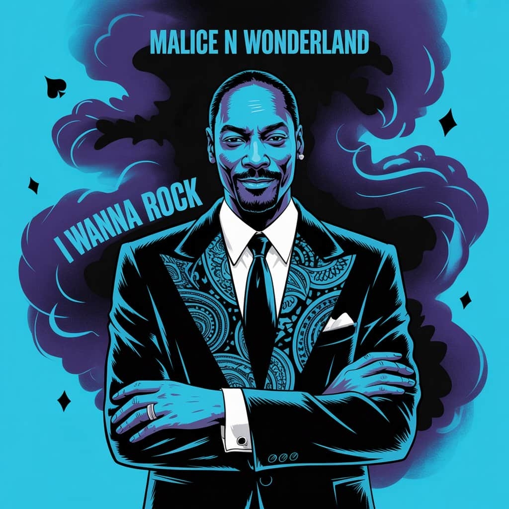 Snoop Dogg’s tenth studio album featuring the hit single “I Wanna Rock” Snoop Dogg's "Malice n Wonderland" album cover featuring "I Wanna Rock"