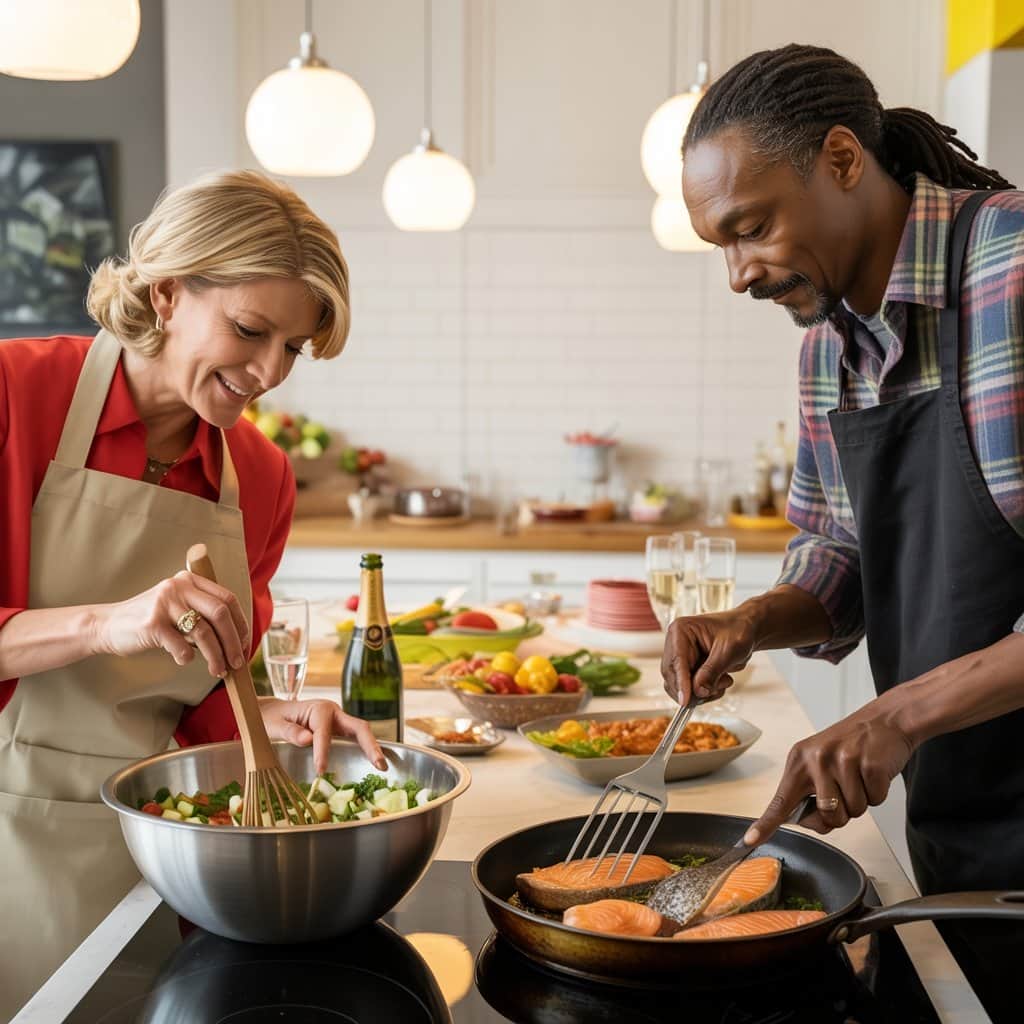 Snoop Dogg and Martha Stewart’s friendship created groundbreaking entertainment Snoop Dogg and Martha Stewart cooking together on their television show