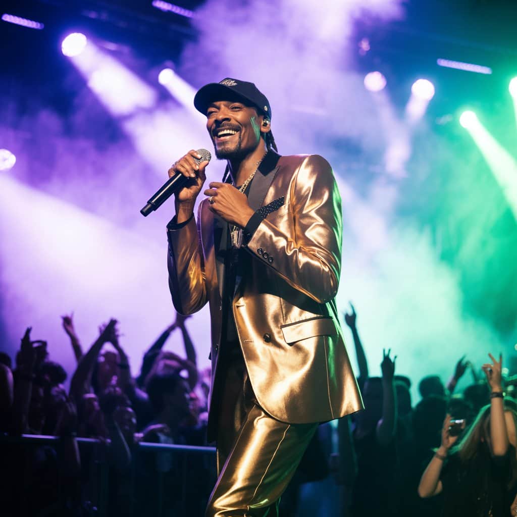 Snoop bringing the album’s dual energy to life on stage Snoop Dogg performing songs from Malice n Wonderland