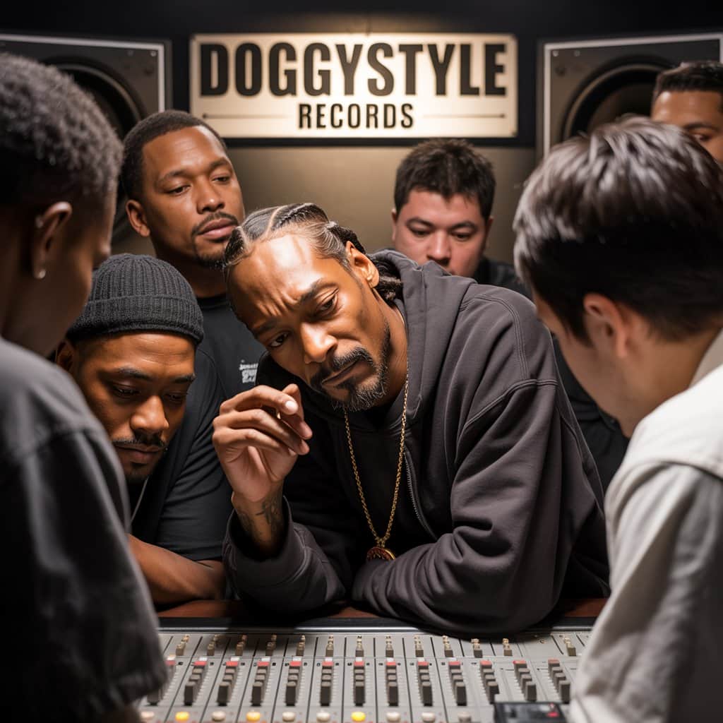 Multiple producers working together to create ‘Tha Last Meal’s’ diverse sound Snoop Dogg collaborating with producers in the studio