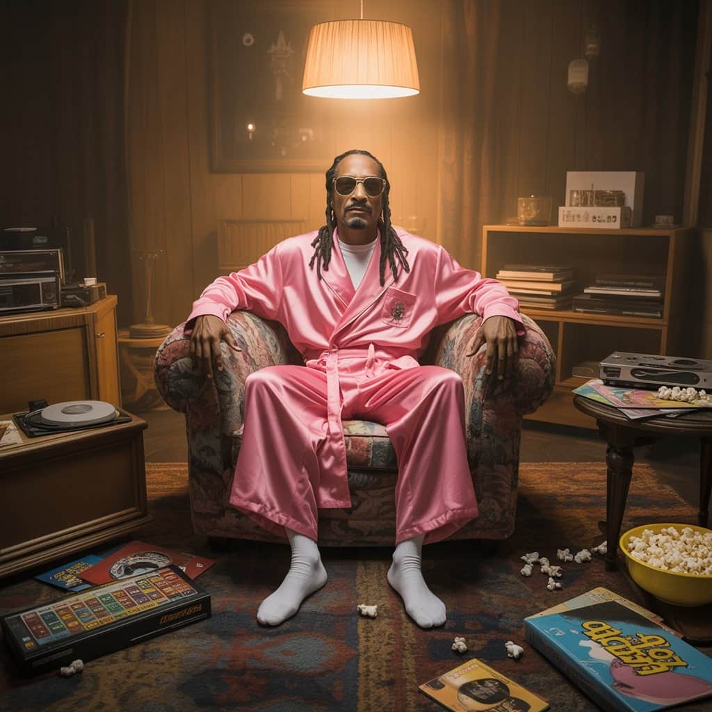 The Doggfather brings his signature style to horror comedy Snoop Dogg in character during the cabin scene from Scary Movie 5