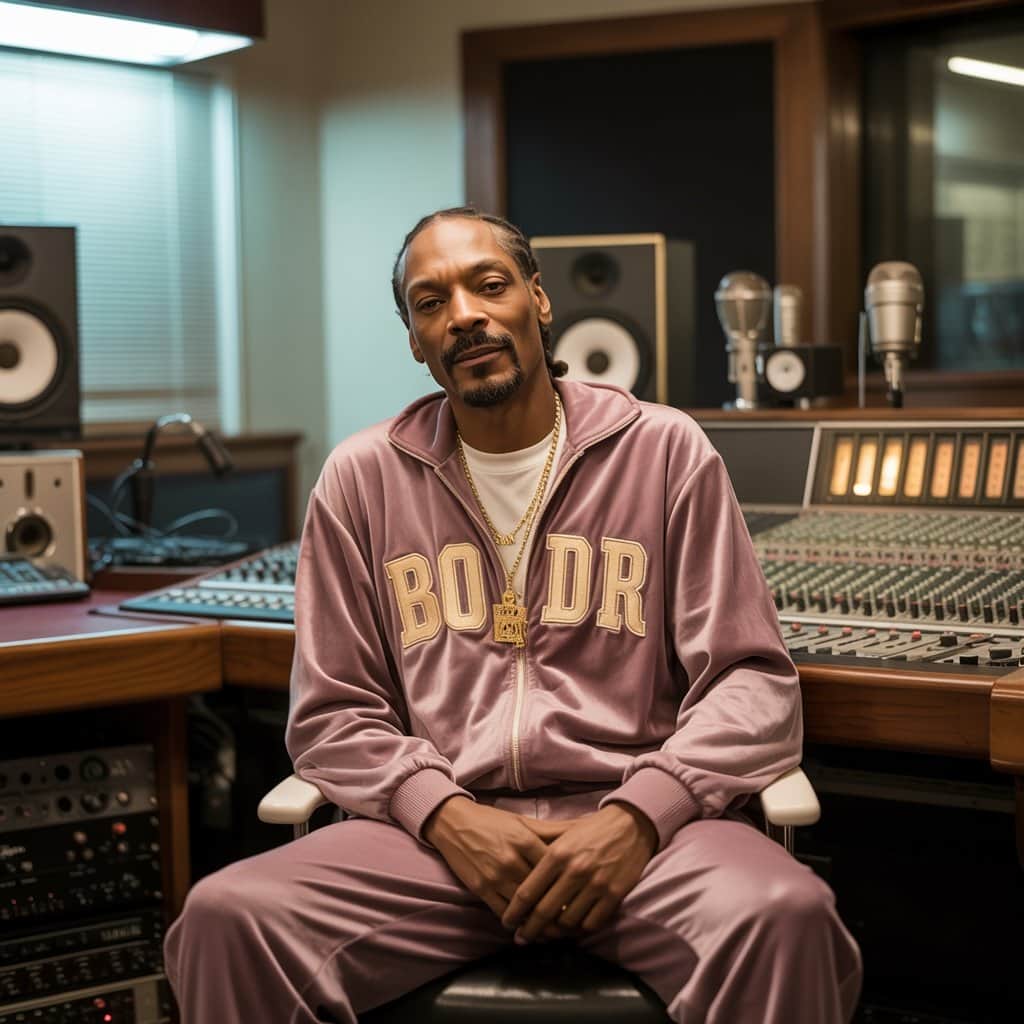 Snoop Dogg crafting his historic return album in the studio Snoop Dogg recording BODR album in professional studio