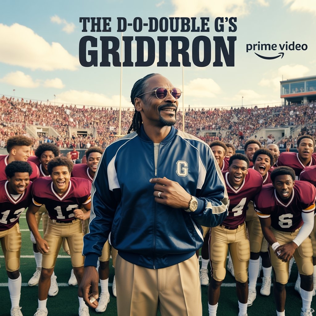 Snoop Dogg stars as a former NFL player turned youth football coach in this heartwarming Amazon Prime exclusive The Underdoggs movie poster featuring Snoop Dogg as a football coach