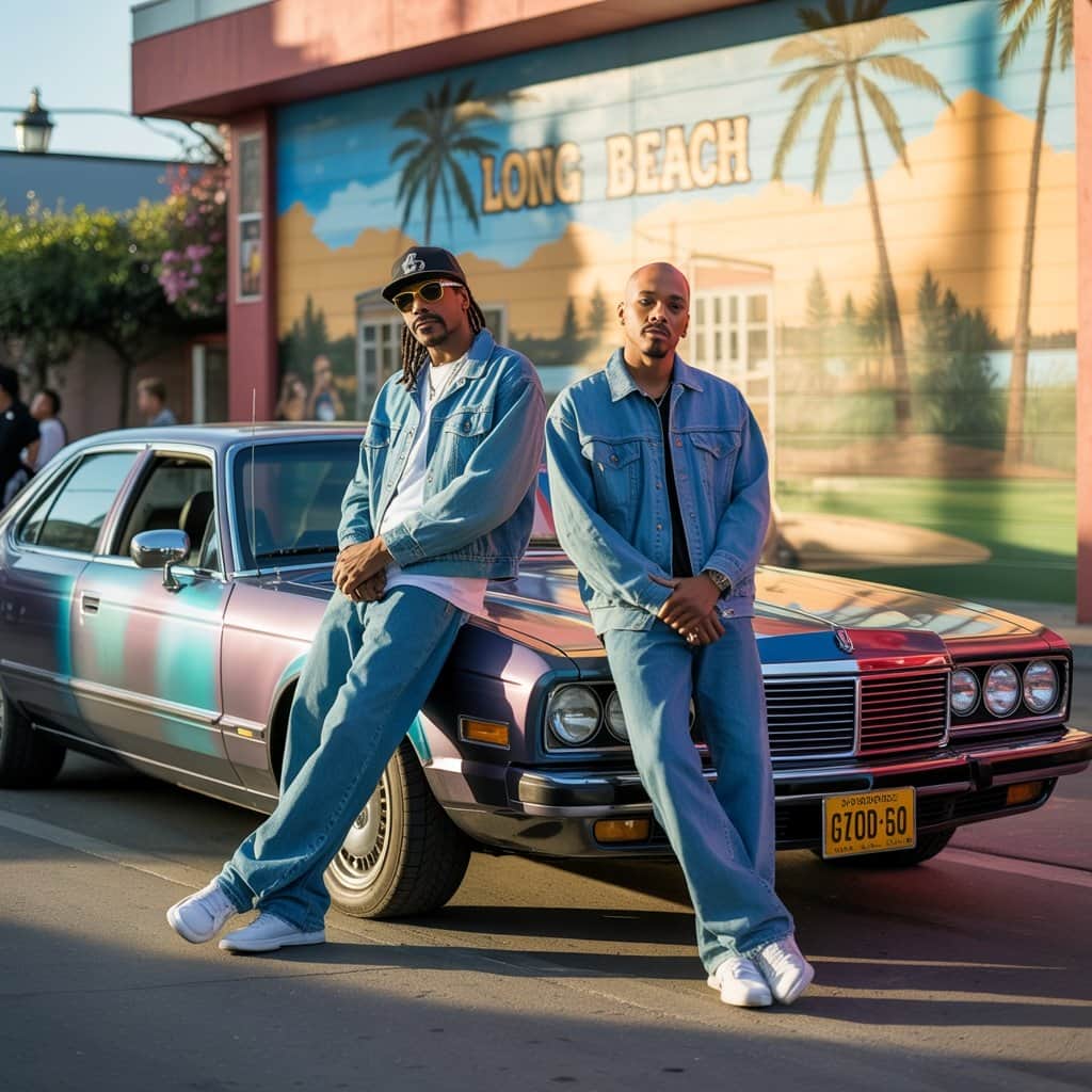 The Long Beach Legends: Snoop Dogg and Warren G's Early Days Young Snoop Dogg and Warren G in Long Beach during their early music career