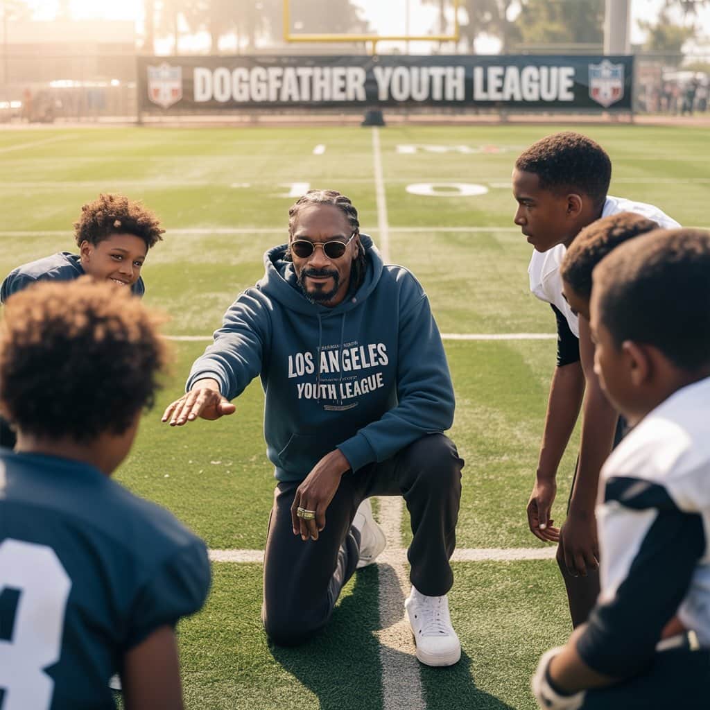 The Snoop Youth Football League has positively impacted thousands of young lives Snoop Dogg coaching young football players at his youth league