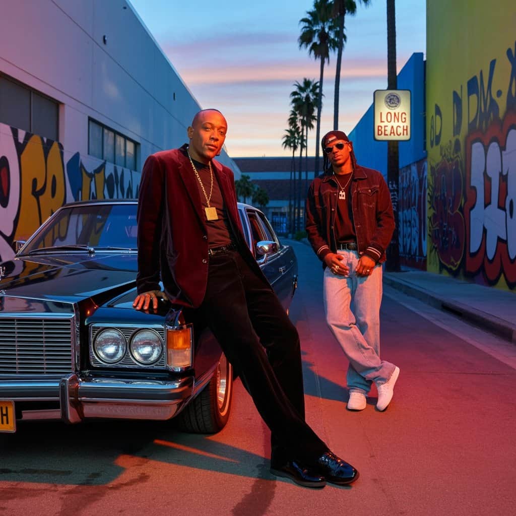 The duo during their chart-dominating era of the early 2000s Snoop Dogg and Nate Dogg performing in a classic music video