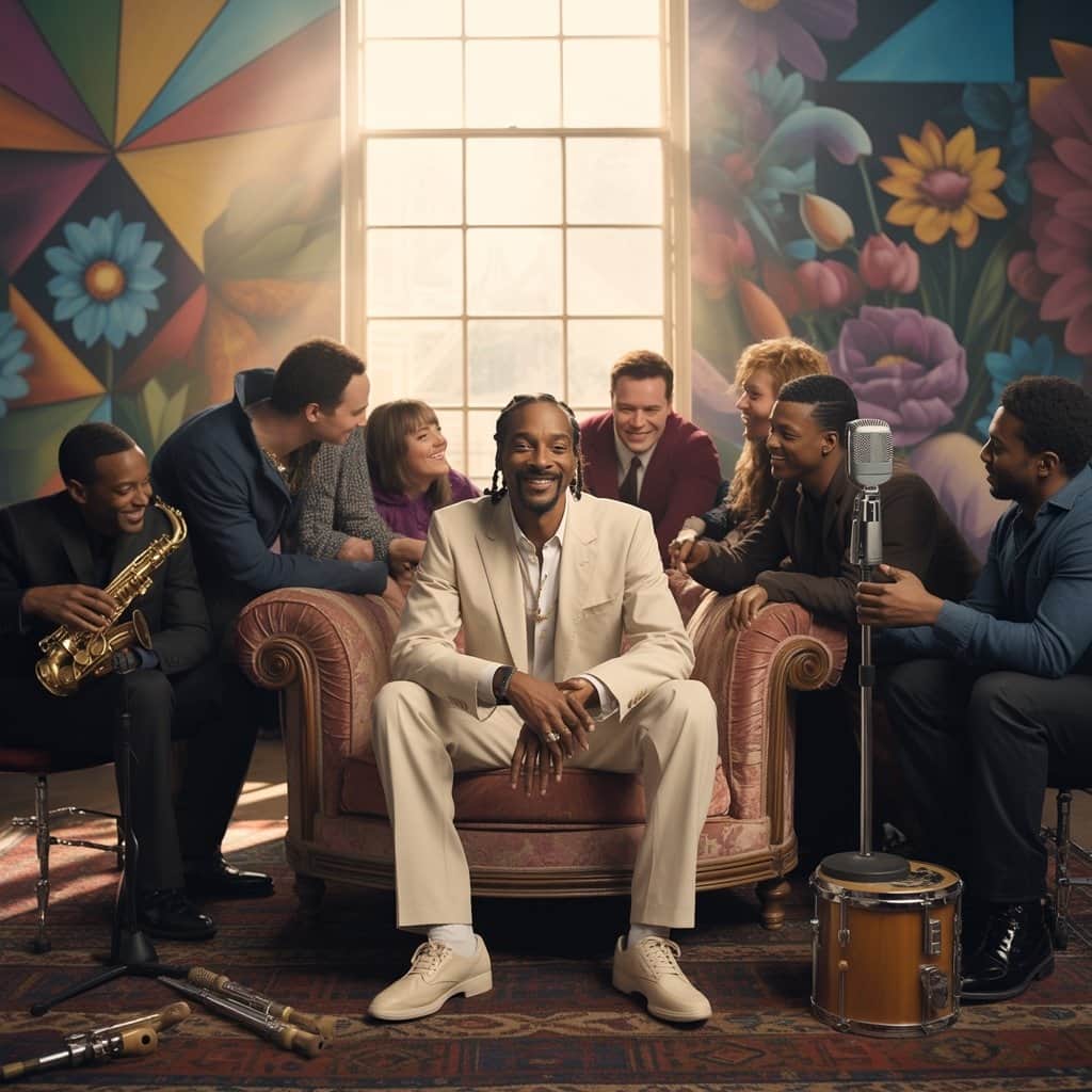 The visual representation of Snoop’s crossover appeal and artistic evolution Scene from Snoop Dogg Beautiful music video with Pharrell