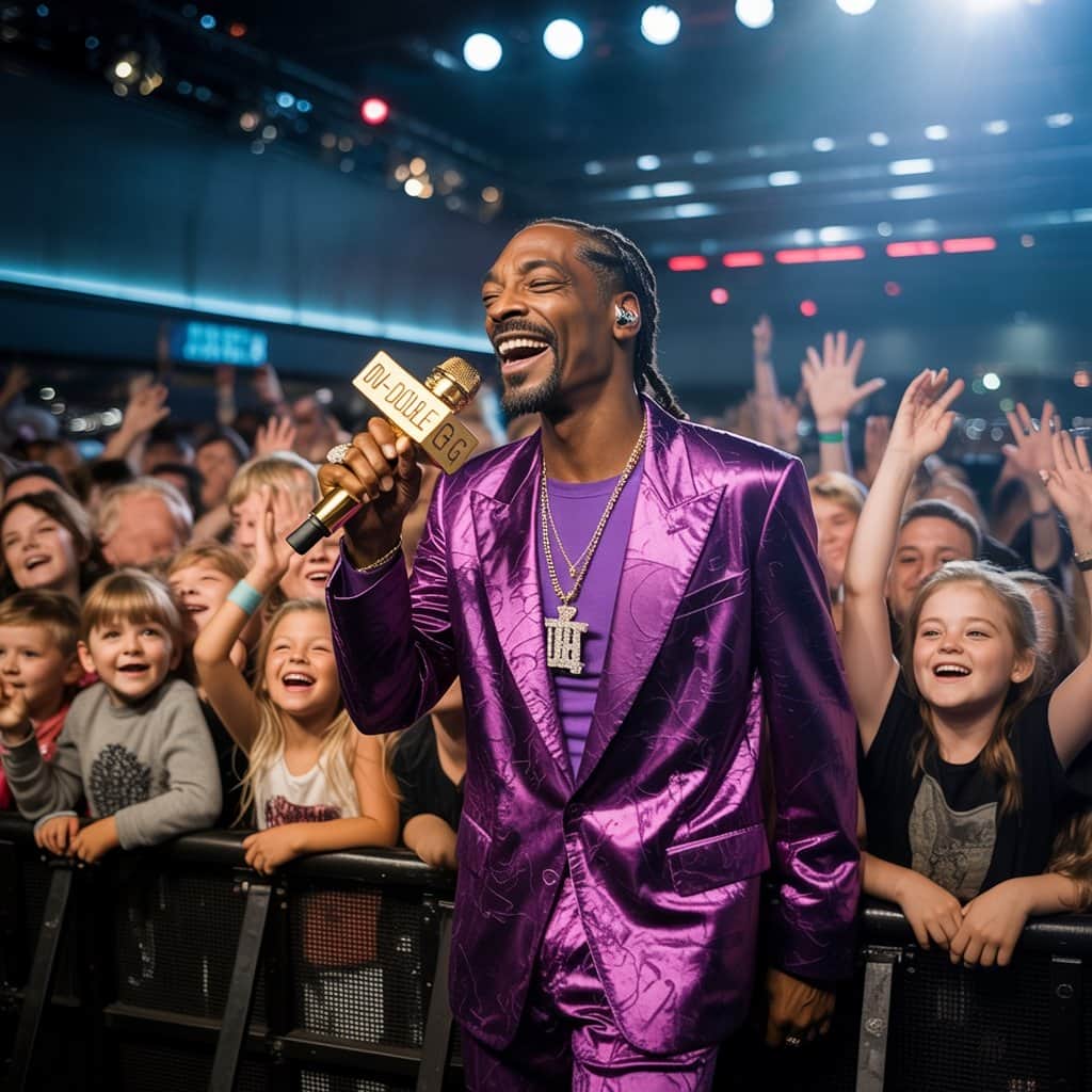 Decades later, Snoop’s music continues to resonate with fans across generations Contemporary Snoop Dogg performing for a diverse audience