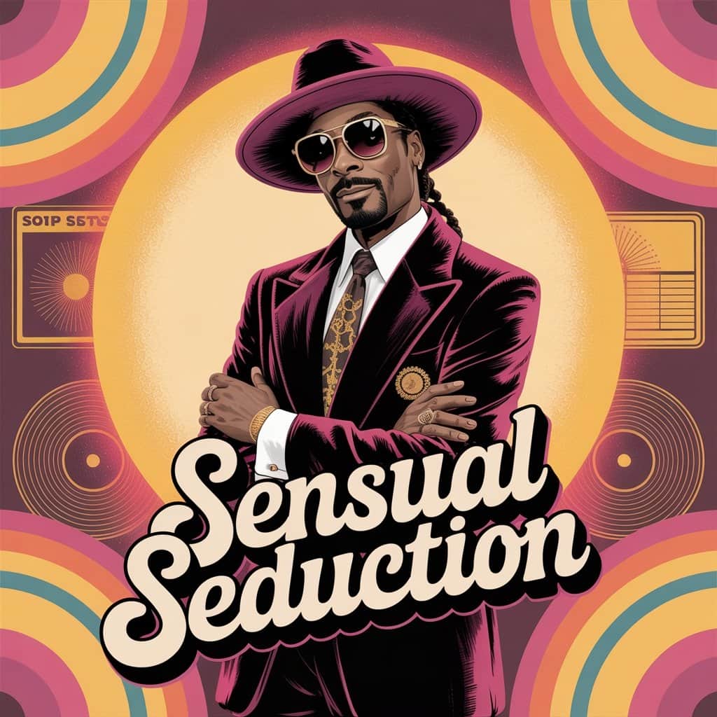 The official single artwork showcasing Snoop’s retro-inspired aesthetic for the 2007 hit Snoop Dogg's Sensual Seduction single cover art featuring retro-futuristic design elements