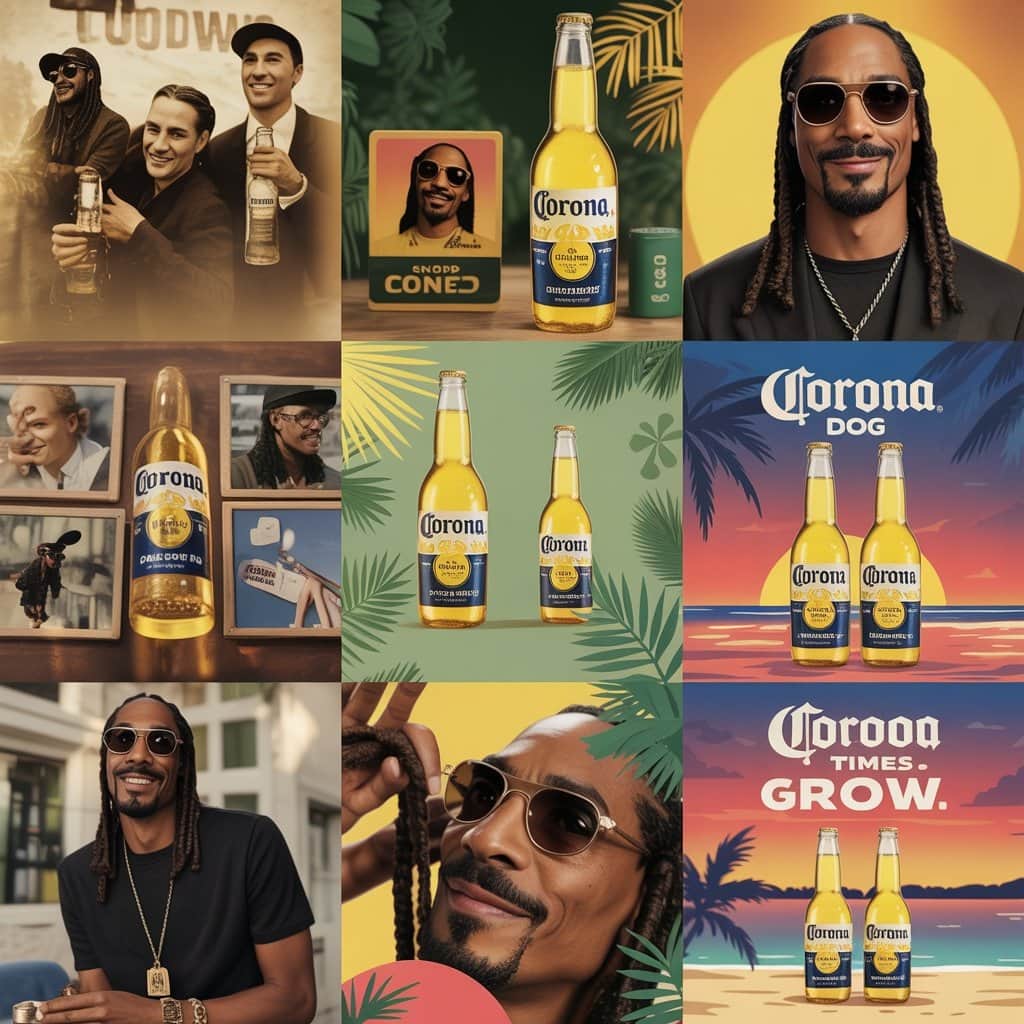 The evolution of the Corona-Snoop partnership Timeline showing evolution of Corona and Snoop Dogg partnership