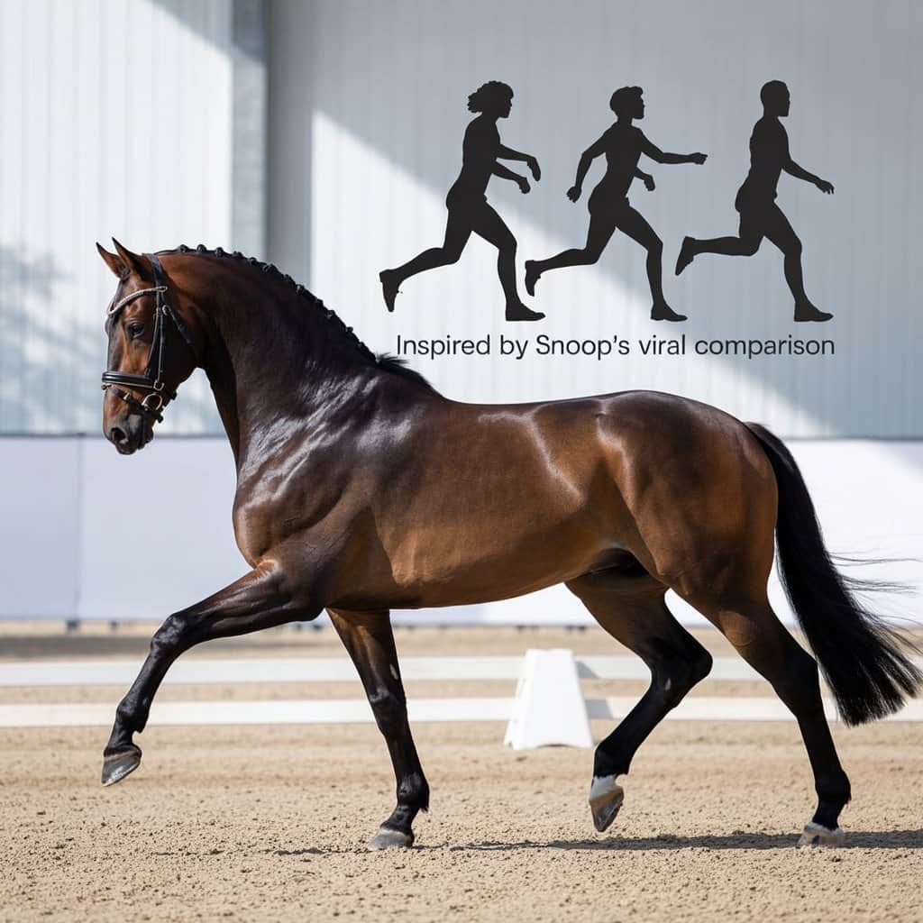 The surprising similarities between equestrian movements and hip-hop dance Side-by-side comparison of dressage horse lateral movement and Crip Walk dance steps
