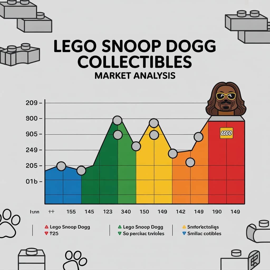 Investment potential of LEGO Snoop Dogg merchandise Chart showing LEGO Snoop Dogg collectible market trends and values