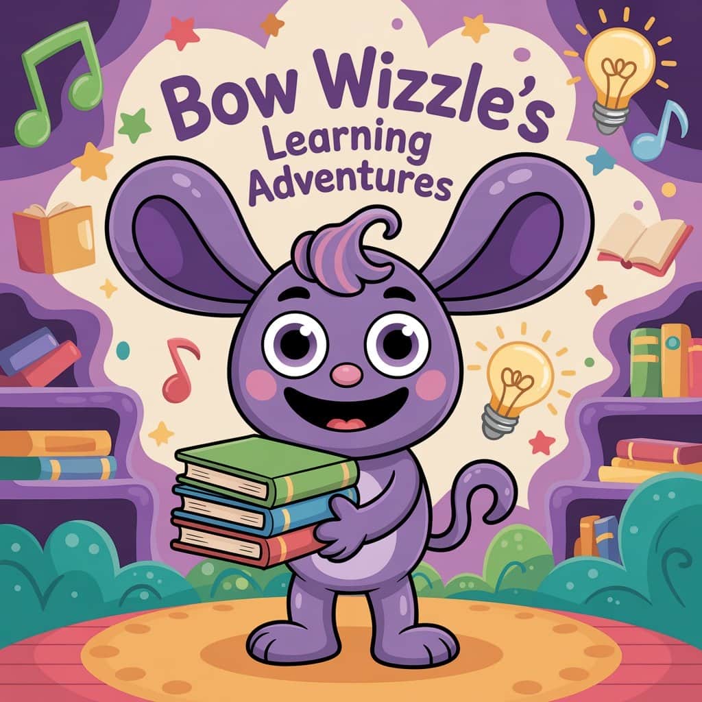 Snoop Dogg transforms into the beloved Bow Wizzle character for educational storytelling Artistic representation of Snoop Dogg as Bow Wizzle character in colorful Doggyland setting