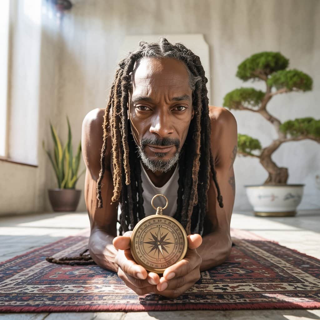 From chemical processing to natural locs – a journey of authenticity Snoop Dogg with fully formed dreadlocks during spiritual transformation