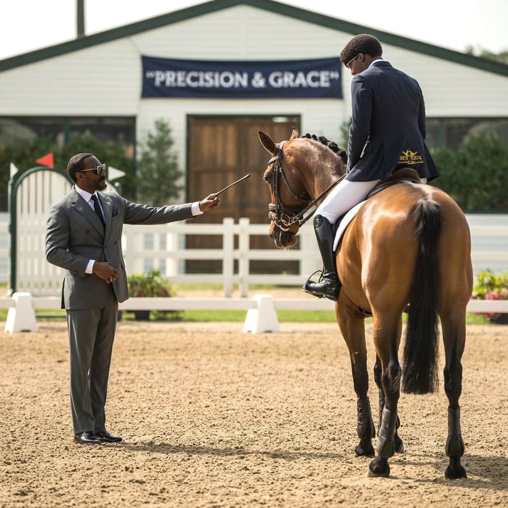 The hip-hop icon getting schooled in Olympic equestrian fundamentals Snoop Dogg learning about dressage from Olympic equestrian expert