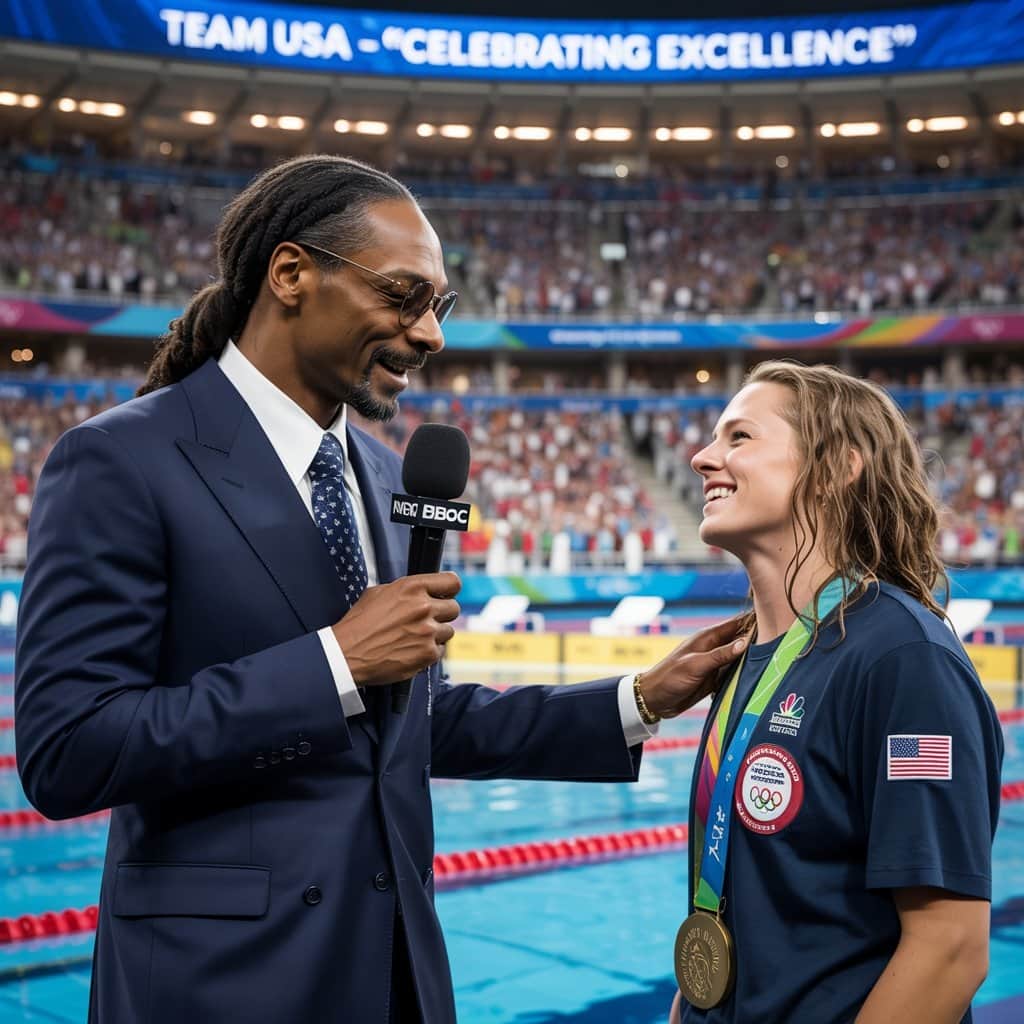 Snoop brings his unique style to Olympic athlete interviews Snoop Dogg interviewing Team USA athletes as NBC correspondent during Paris 2024 Olympics