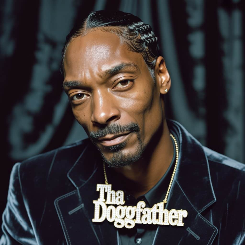 When street credibility met Hollywood glamour Snoop Dogg with signature slicked-back hairstyle during golden era