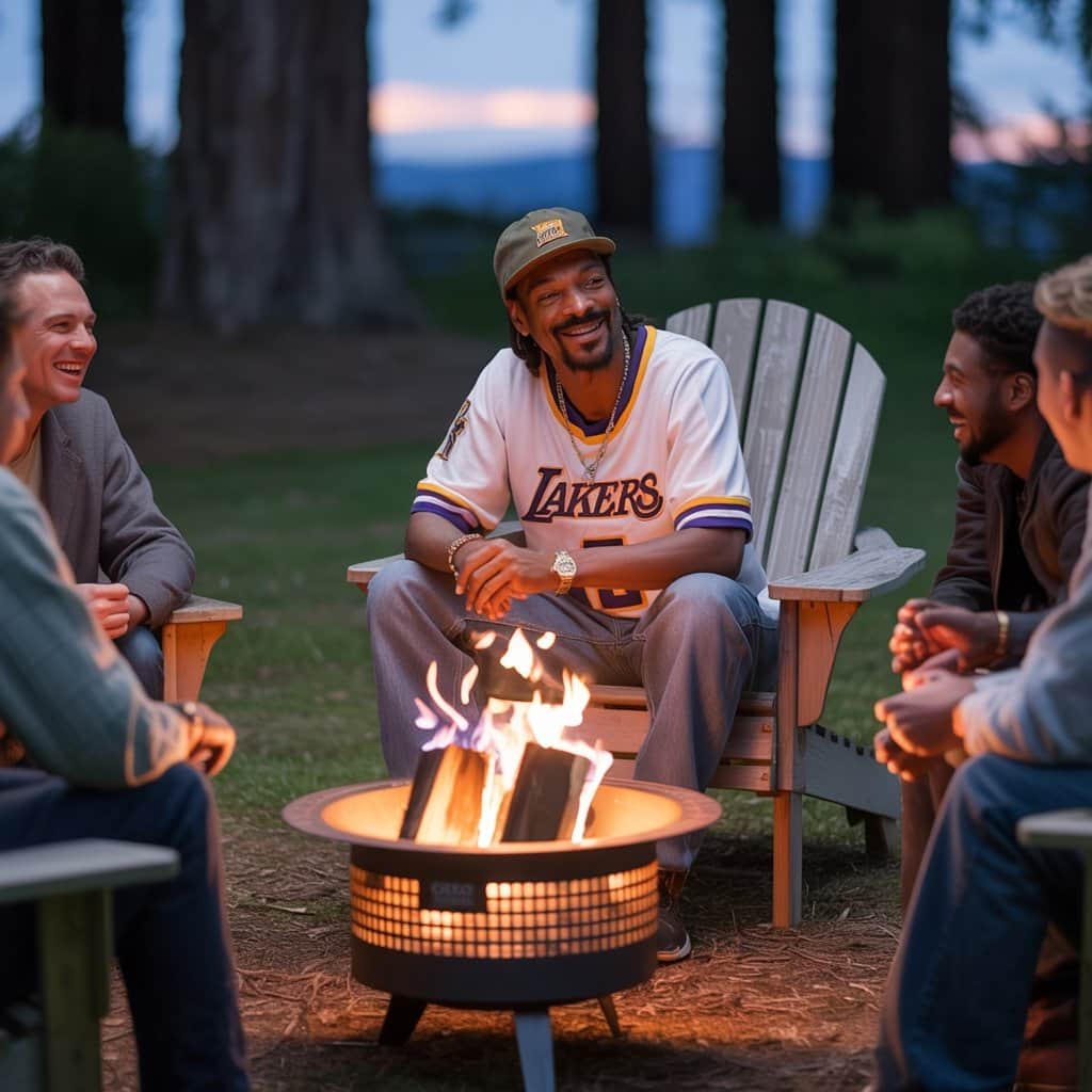 The moment Snoop revealed the true meaning behind his smoking announcement Snoop Dogg revealing his partnership with Solo Stove around a smokeless fire pit